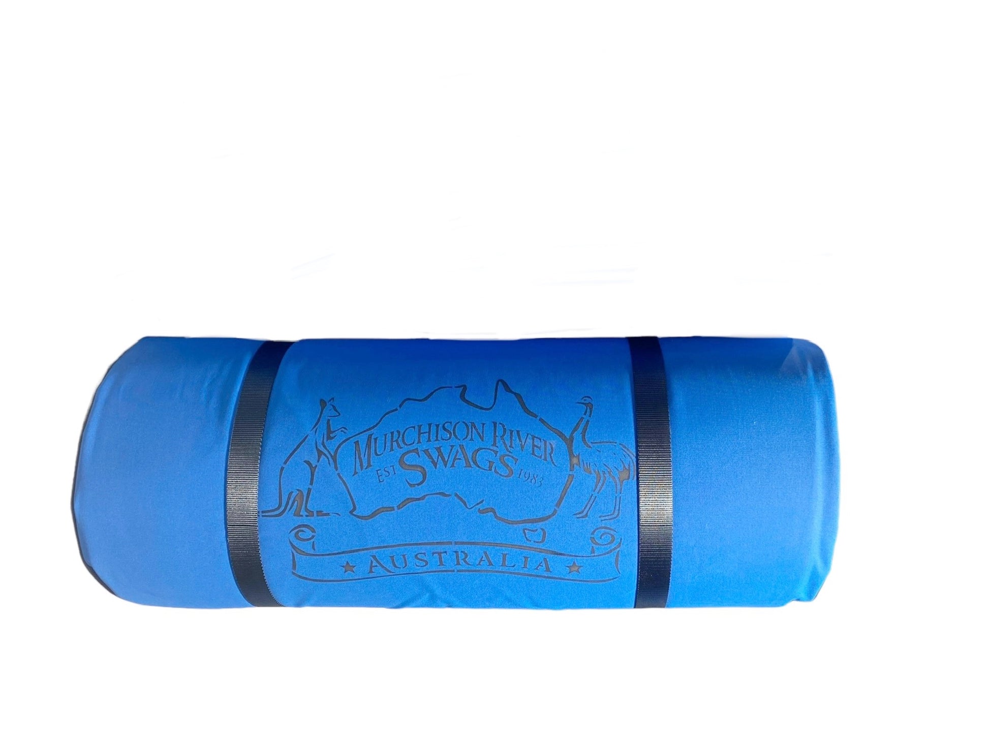 Blue Canvas Swag Rolled Up.