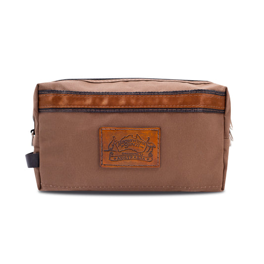 Large Antelope Brown Canvas Kit Bag.