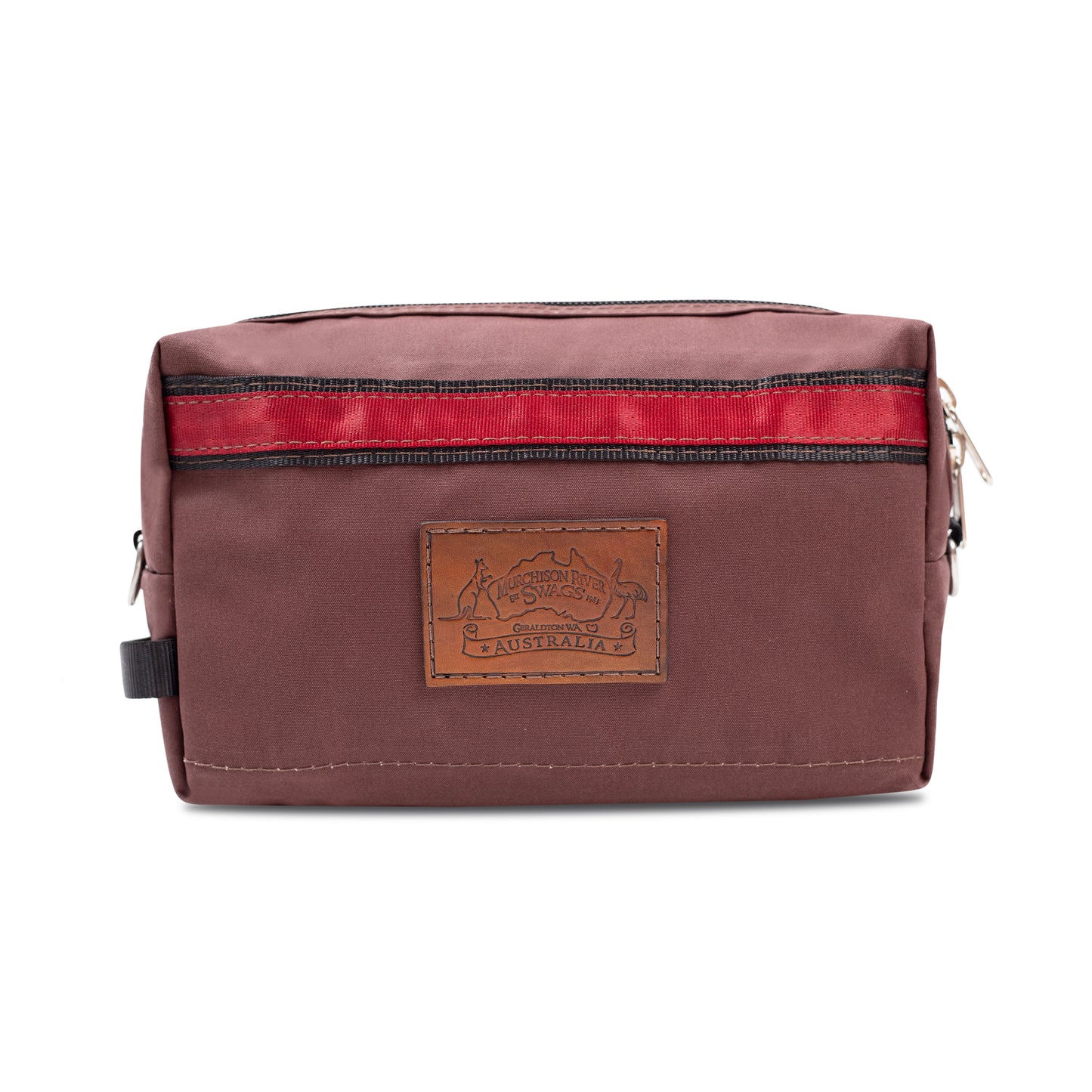 Large Burgundy Canvas Kit Bag.