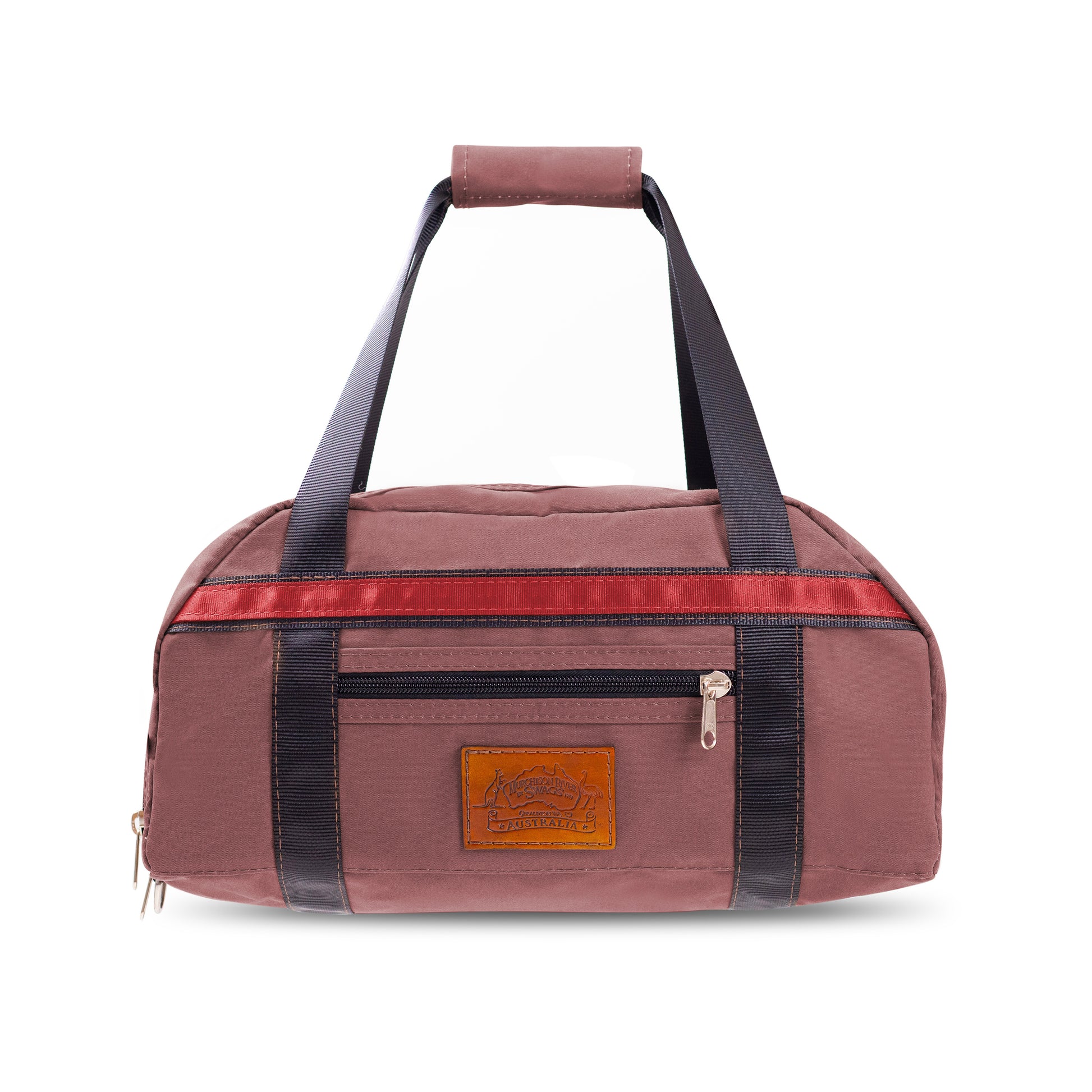 Burgundy Overnight Canvas Bag.