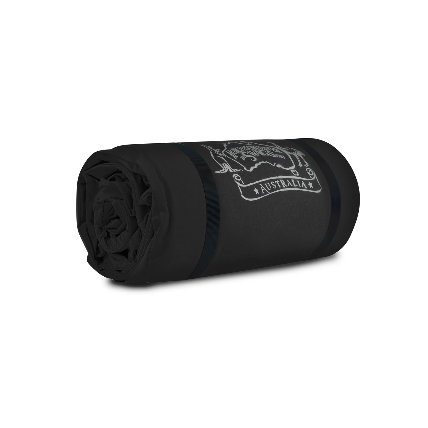 Black Canvas Swag Rolled up.
