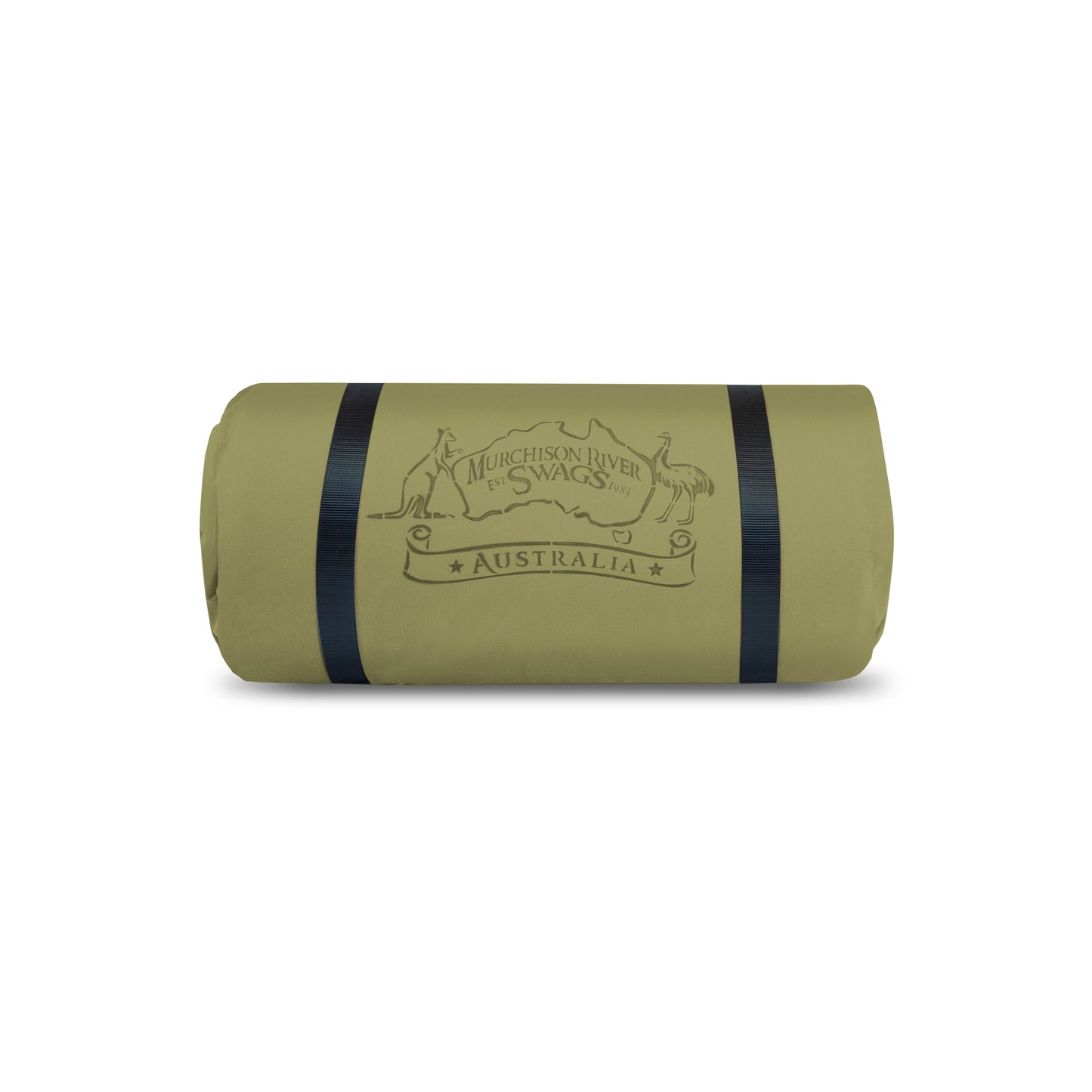 Army Green Canvas Swag Rolled Up.