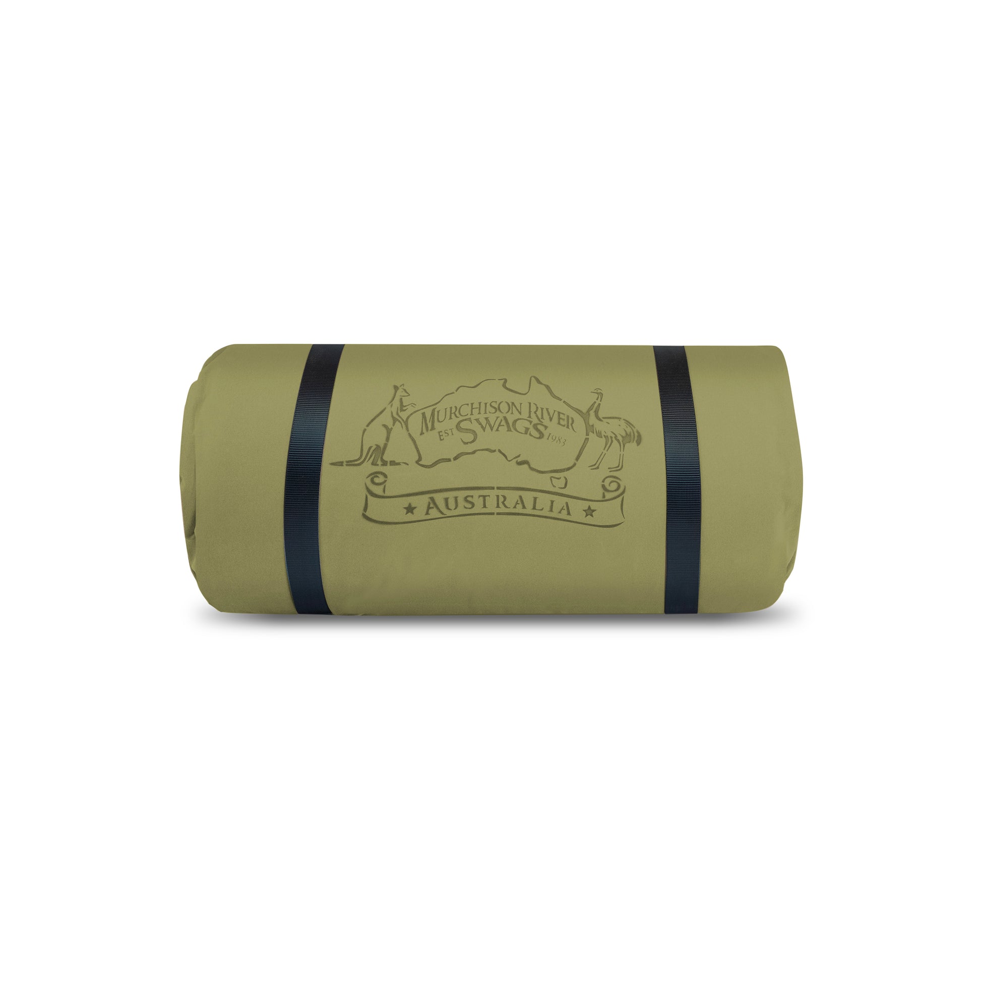 Army Green Canvas Swag Rolled Up.