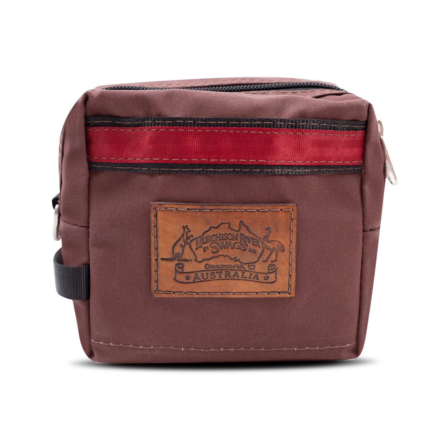 Small Burgundy Canvas Kit Bag.