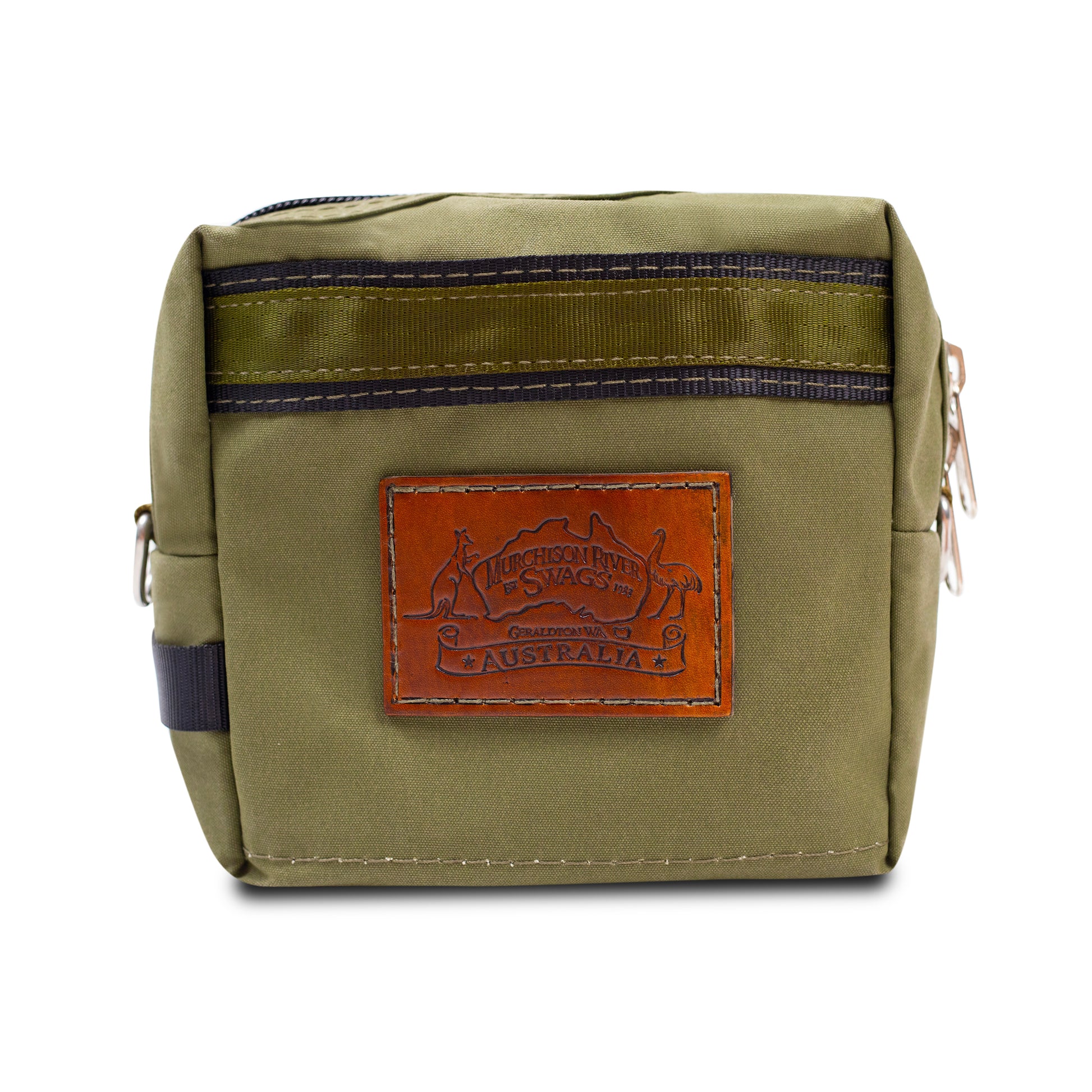 Small Army Green Canvas Kit Bag.