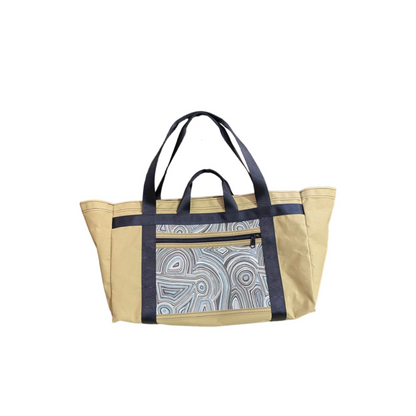 Canvas Beach Bag with limited edition printed fabric