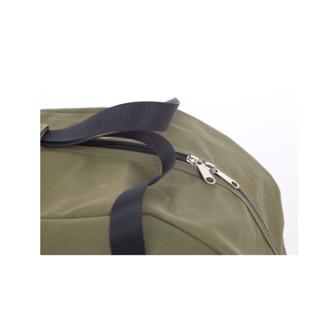 Army Green Extra Large Canvas Gear Bag Zips