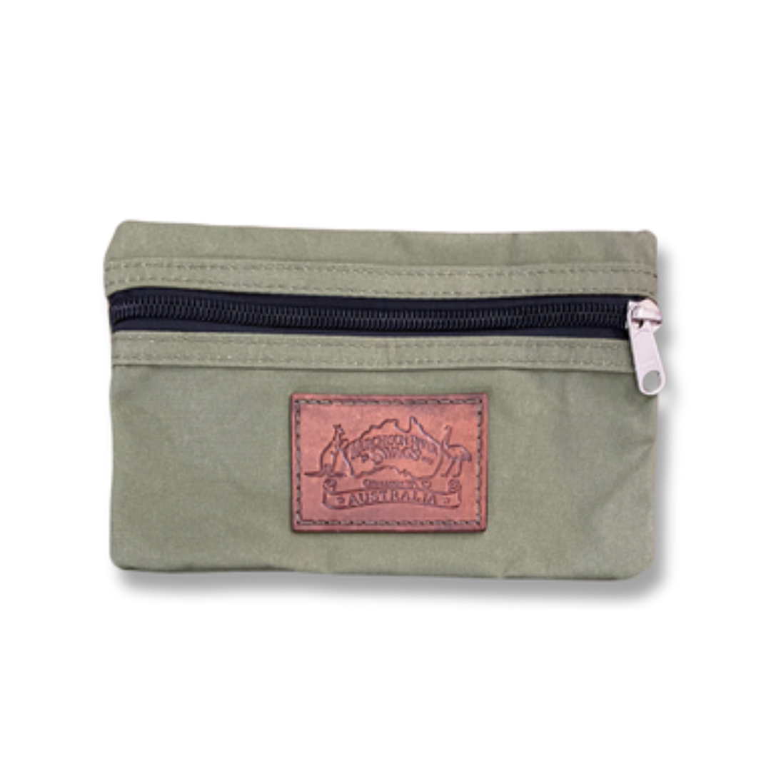 Small Army Green Canvas Dilly Bag.