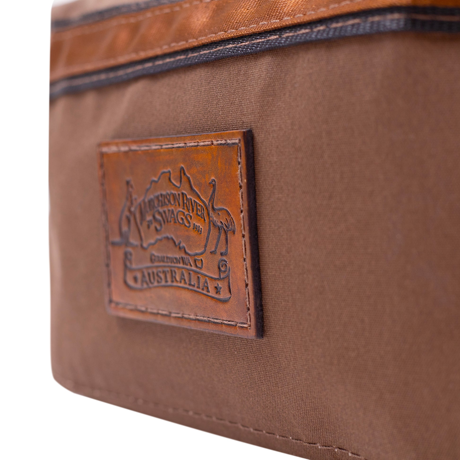 Large Antelope Brown Canvas Kit Bag.